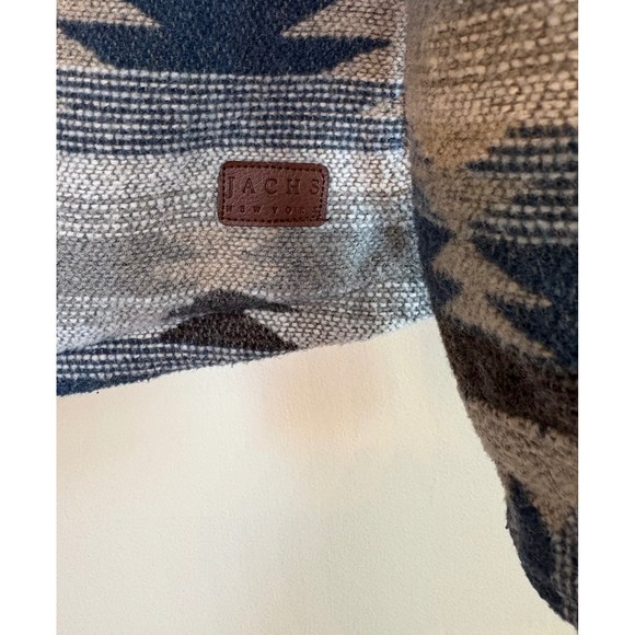 Jachs Men Small Western Blue/Beige/Grey Sherpa/Faux Fur Lined Shirt Jacket - Picture 3 of 14